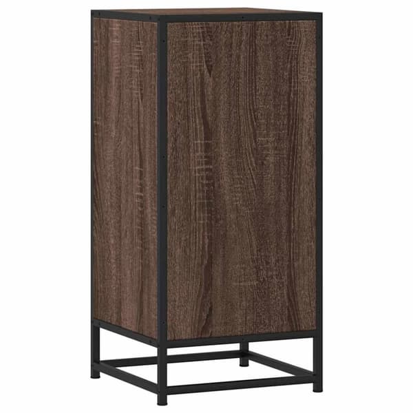 vidaXL skab 35,5x35x76 cm konstrueret træ og metal brun egetræsfarve