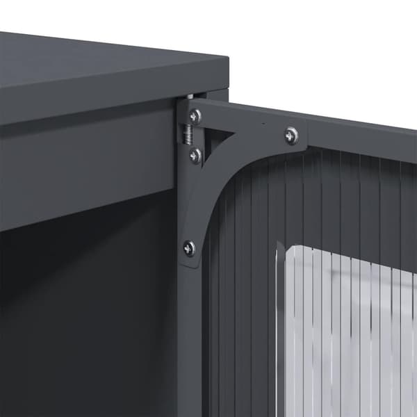 vidaXL Highboard antrasitt 68x39x123 cm stål