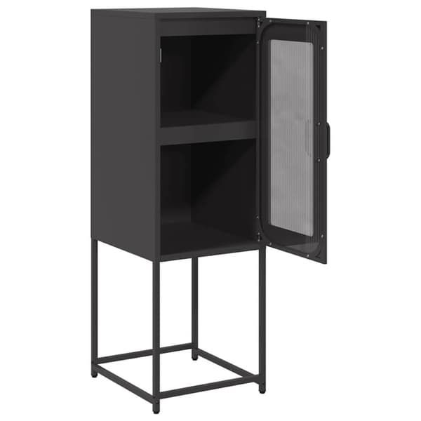 vidaXL Skjenk Sort 36x39x107 cm Kaldvalset Stål