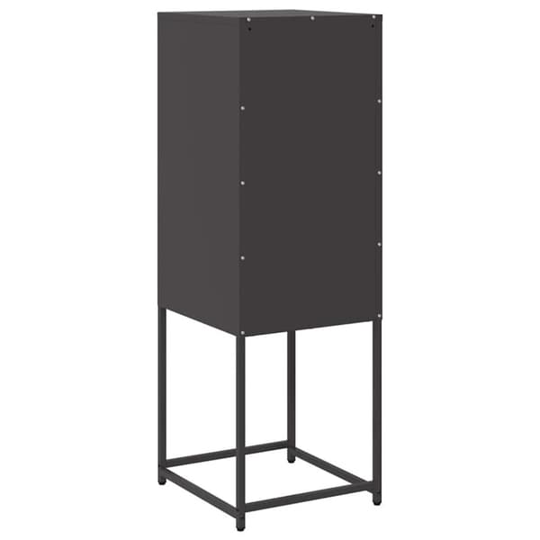 vidaXL Skjenk Sort 36x39x107 cm Kaldvalset Stål