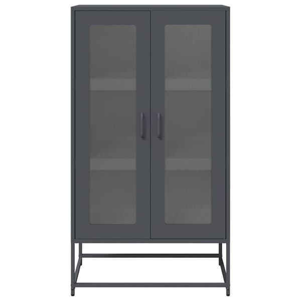 vidaXL Highboard Antrasiitti 68x39x123 cm terästä