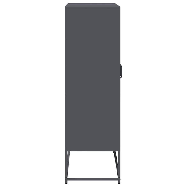 vidaXL Highboard Antrasiitti 68x39x123 cm terästä