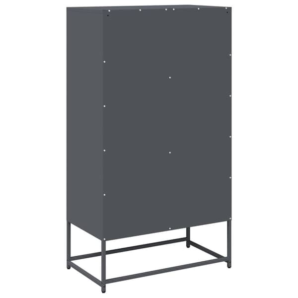 vidaXL Highboard Antrasiitti 68x39x123 cm terästä