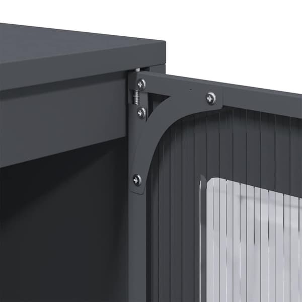 vidaXL Highboard Antrasiitti 68x39x123 cm terästä