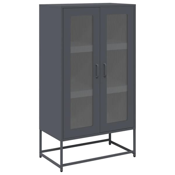vidaXL Highboard Antrasiitti 68x39x123 cm terästä