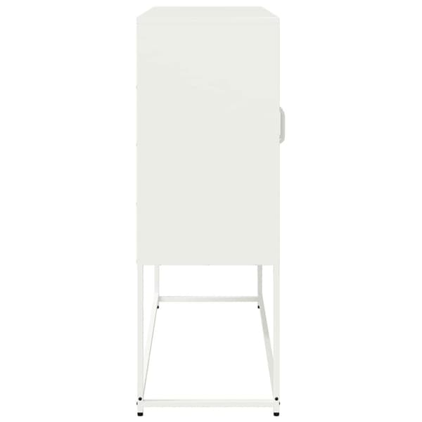 vidaXL skænk 100,5x39x107 cm koldvalset stål hvid