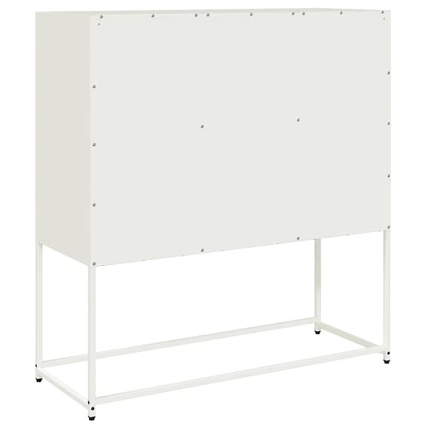 vidaXL skænk 100,5x39x107 cm koldvalset stål hvid