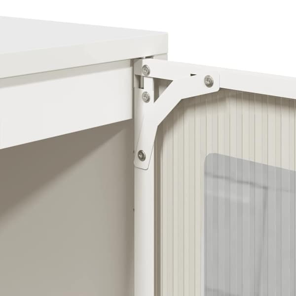 vidaXL skænk 100,5x39x107 cm koldvalset stål hvid