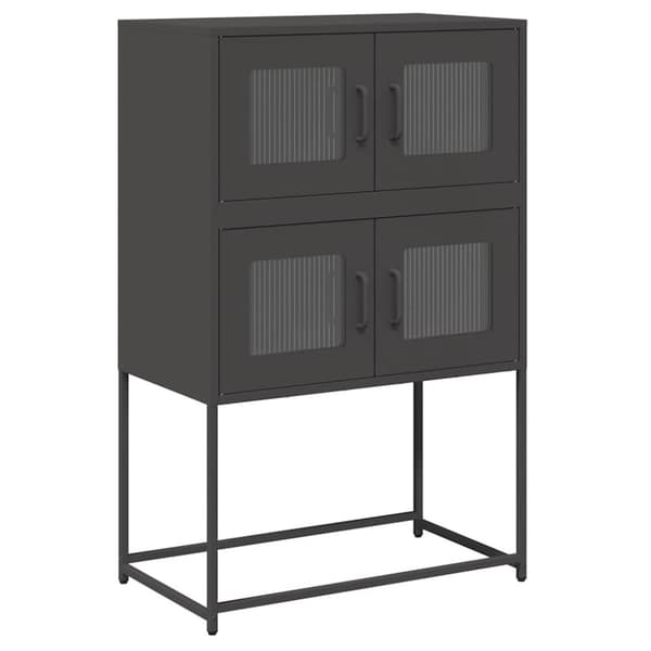 vidaXL højskab 68x39x107 cm stål sort