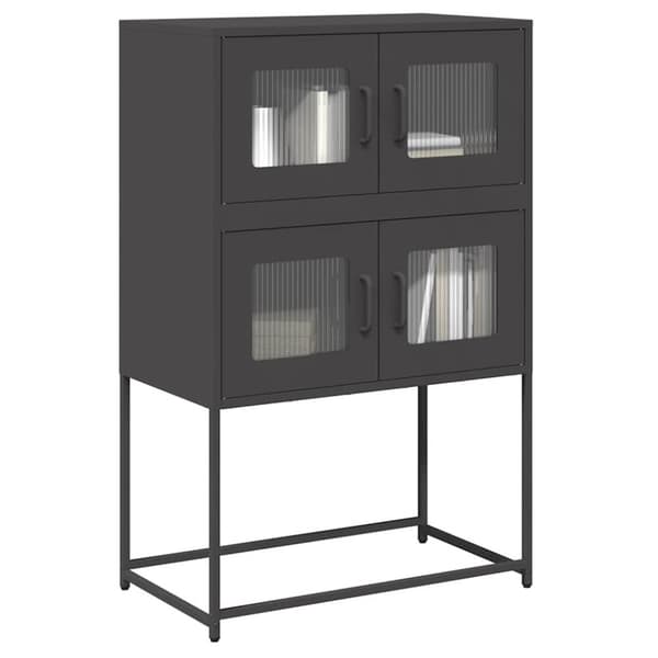 vidaXL højskab 68x39x107 cm stål sort