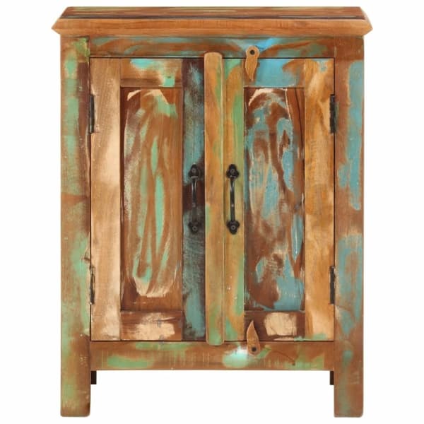 vidaXL Skjenk med 2 dører 55x30x70 cm gjenvunnet heltre