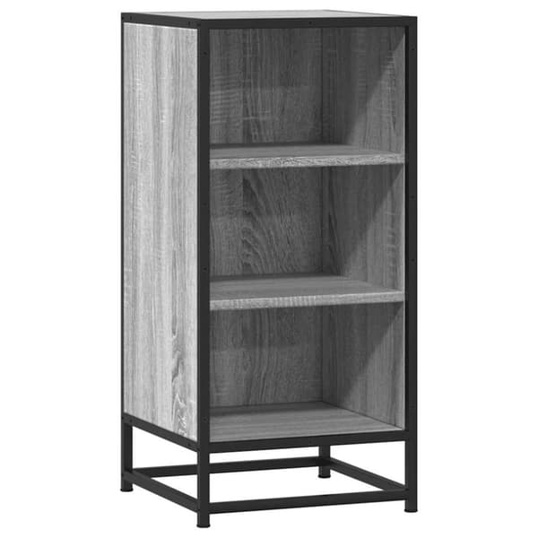 vidaXL Skjenk grå sonoma 35,5x35x76 cm konstruert tre og metall