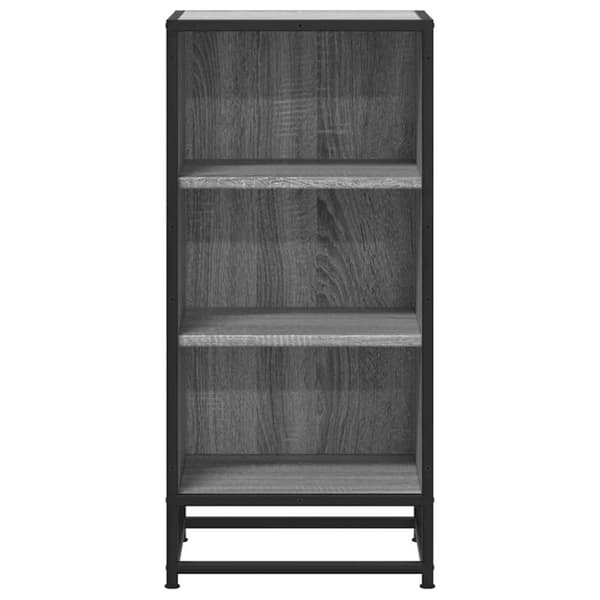 vidaXL Skjenk grå sonoma 35,5x35x76 cm konstruert tre og metall
