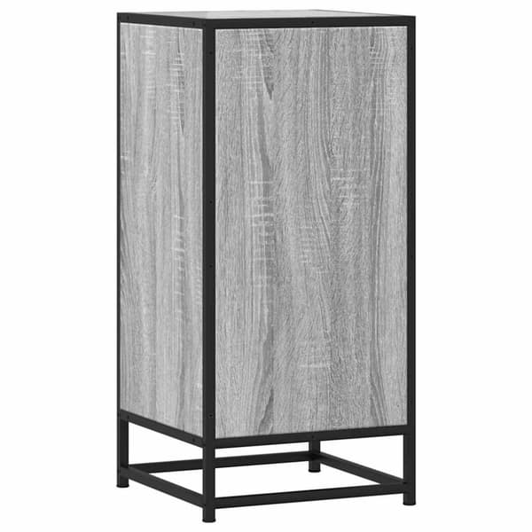 vidaXL Skjenk grå sonoma 35,5x35x76 cm konstruert tre og metall