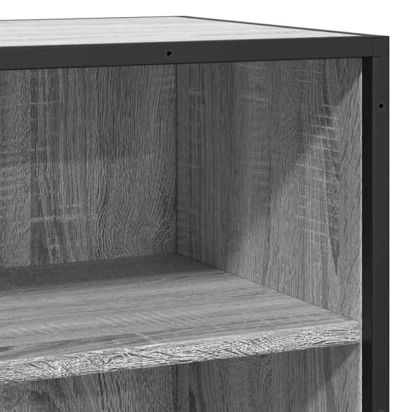 vidaXL Skjenk grå sonoma 35,5x35x76 cm konstruert tre og metall