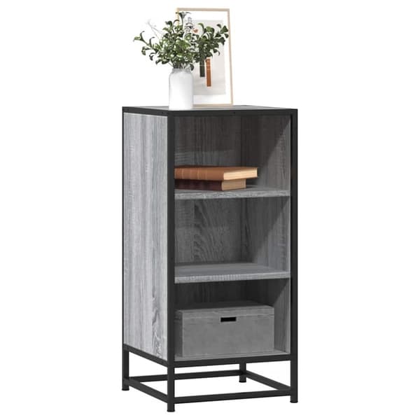 vidaXL Skjenk grå sonoma 35,5x35x76 cm konstruert tre og metall