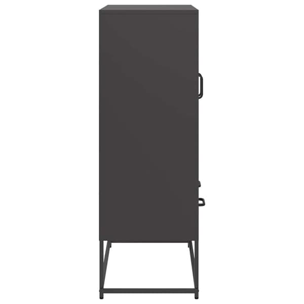 vidaXL Highboard svart 68x39x111,5 cm stål