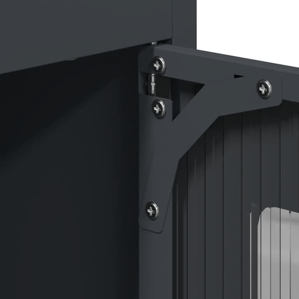 vidaXL Highboard antrasitt 68x39x123 cm stål