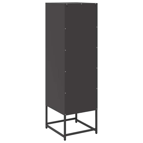 vidaXL Highboard Sort 36x39x123 cm Kaldvalset stål