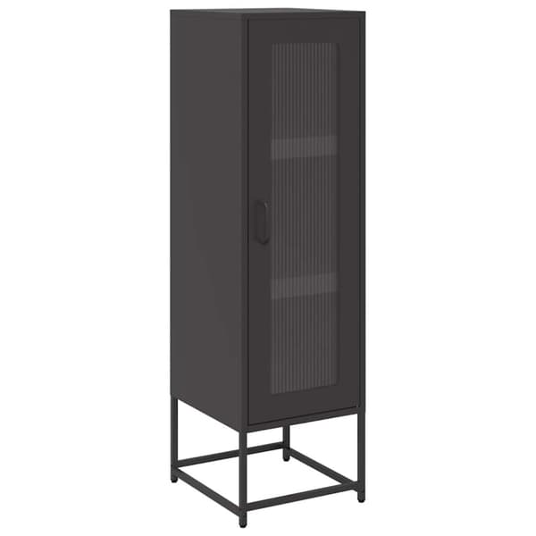 vidaXL Highboard Sort 36x39x123 cm Kaldvalset stål