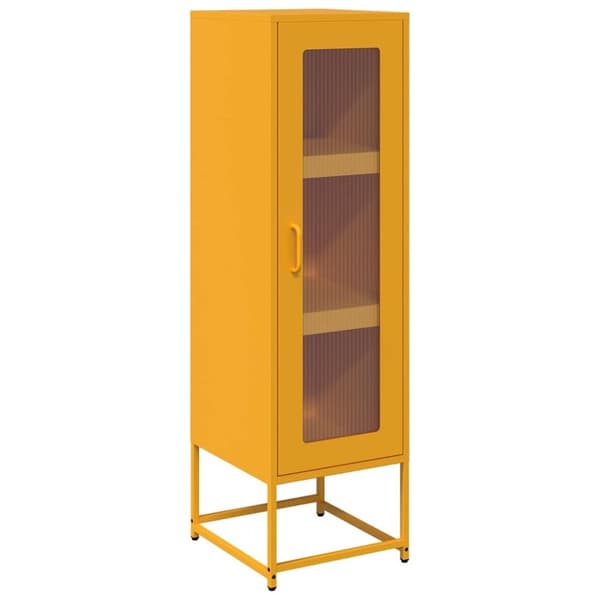 vidaXL skab 36x39x123 cm koldvalset stål sennepsgul