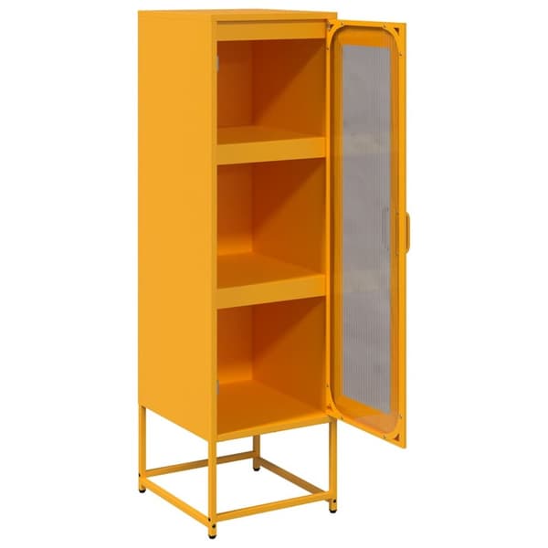 vidaXL skab 36x39x123 cm koldvalset stål sennepsgul