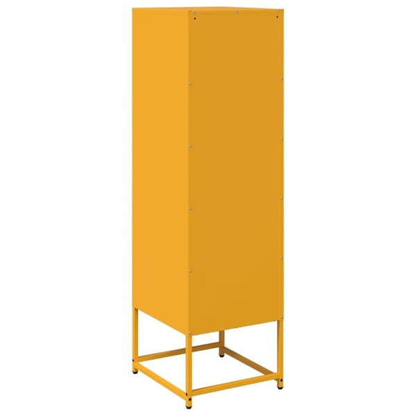 vidaXL skab 36x39x123 cm koldvalset stål sennepsgul