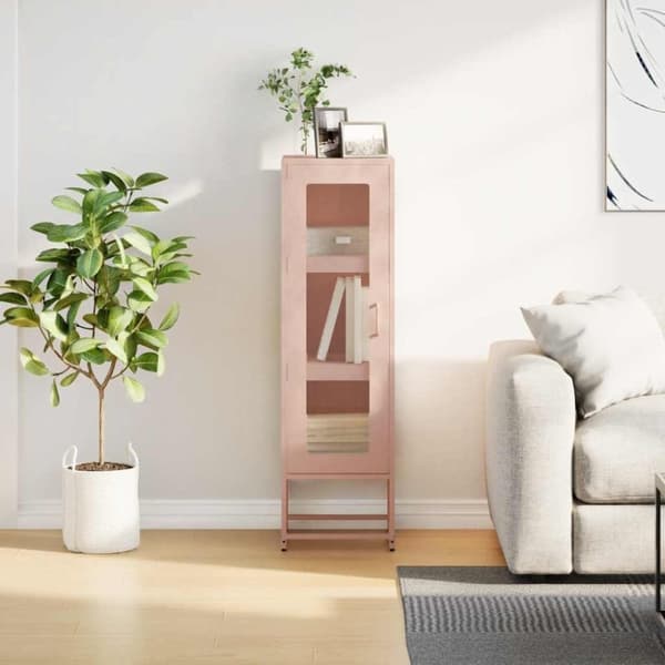 vidaXL Highboard Rosa 36x39x123 cm Kaldvalset stål