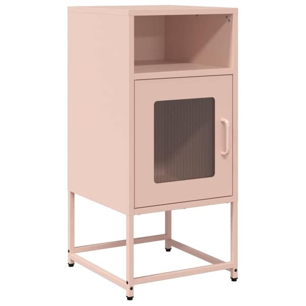 vidaXL Nattskap Rosa 36x39x78 cm Kaldvalset Stål