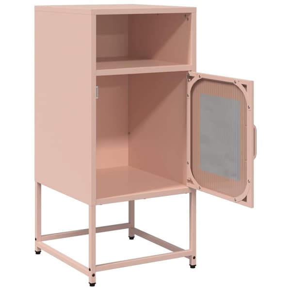 vidaXL Nattskap Rosa 36x39x78 cm Kaldvalset Stål