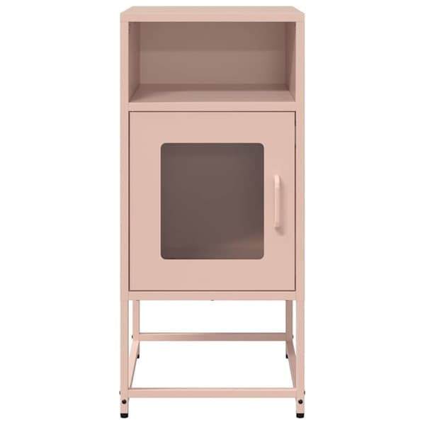 vidaXL Nattskap Rosa 36x39x78 cm Kaldvalset Stål
