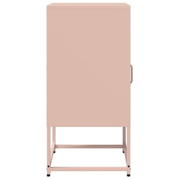 vidaXL Nattskap Rosa 36x39x78 cm Kaldvalset Stål