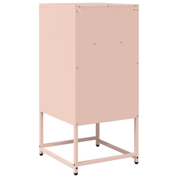 vidaXL Nattskap Rosa 36x39x78 cm Kaldvalset Stål