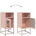 Miniatyrbilde 11 av 11: vidaXL Nattskap Rosa 36x39x78 cm Kaldvalset Stål