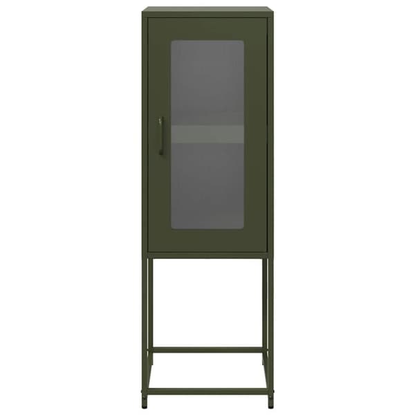 vidaXL Skänk olivgrön 36x39x107 cm kallvalsat stål