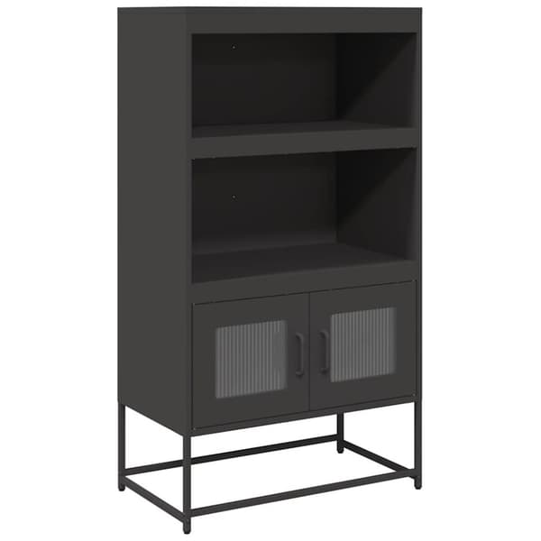 vidaXL Highboard svart 68x39x123 cm stål