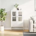 Miniatyrbilde 5 av 11: vidaXL Highboard hvit 68x39x111,5 cm stål