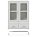 Miniatyrbilde 6 av 11: vidaXL Highboard hvit 68x39x111,5 cm stål