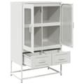 Miniatyrbilde 7 av 11: vidaXL Highboard hvit 68x39x111,5 cm stål