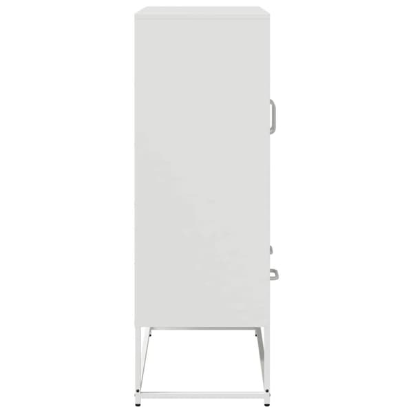 vidaXL Highboard hvit 68x39x111,5 cm stål
