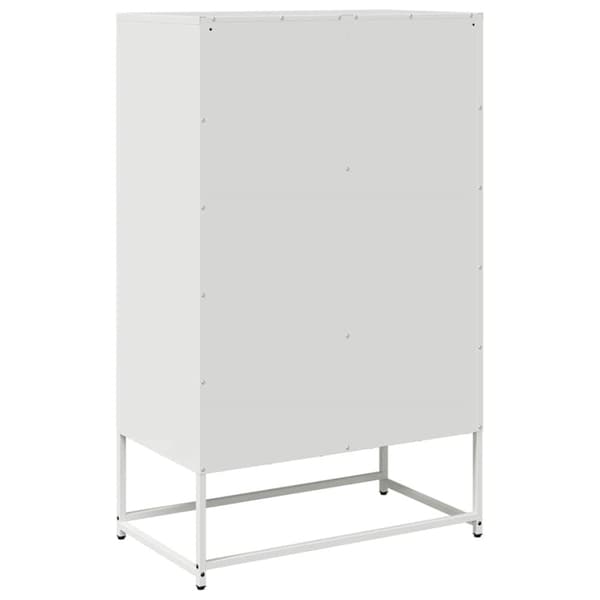 vidaXL Highboard hvit 68x39x111,5 cm stål