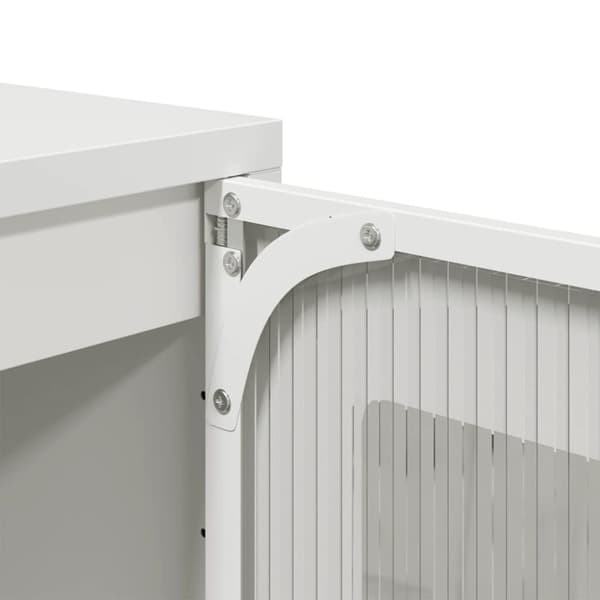 vidaXL Highboard hvit 68x39x111,5 cm stål