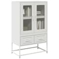 Miniatyrbilde 2 av 11: vidaXL Highboard hvit 68x39x111,5 cm stål