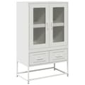 Miniatyrbilde 1 av 11: vidaXL Highboard hvit 68x39x111,5 cm stål