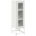 Pikkukuva 3 / 11: vidaXL Highboard Valkoinen 36x39x123 cm Kylmävalssattu teräs