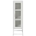 Pikkukuva 6 / 11: vidaXL Highboard Valkoinen 36x39x123 cm Kylmävalssattu teräs