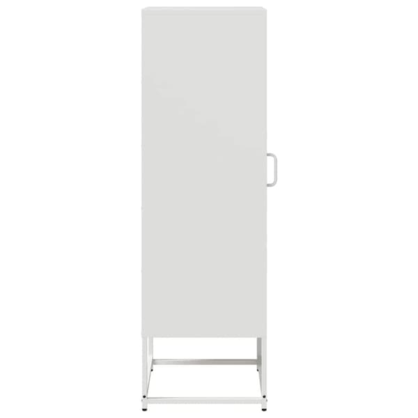 vidaXL Highboard Valkoinen 36x39x123 cm Kylmävalssattu teräs
