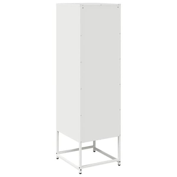 vidaXL Highboard Valkoinen 36x39x123 cm Kylmävalssattu teräs