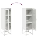 Pikkukuva 11 / 11: vidaXL Highboard Valkoinen 36x39x123 cm Kylmävalssattu teräs