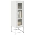 Pikkukuva 2 / 11: vidaXL Highboard Valkoinen 36x39x123 cm Kylmävalssattu teräs